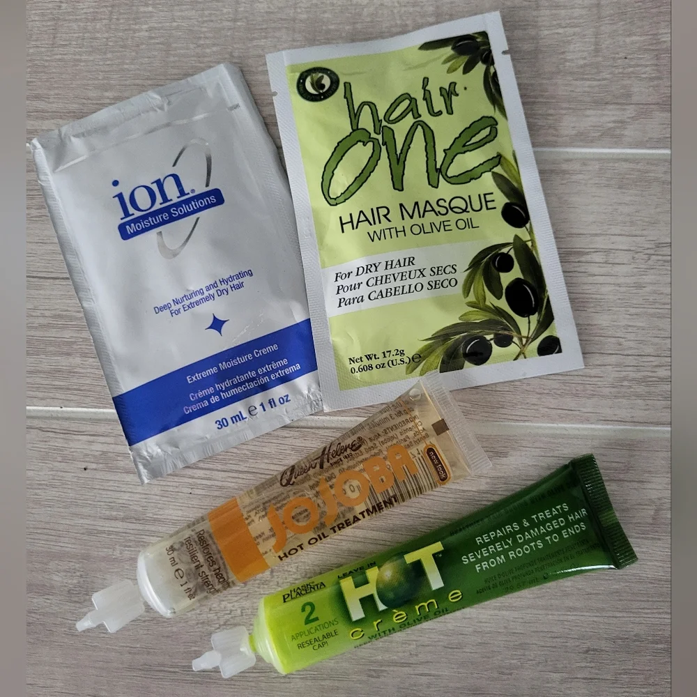 Bundle of Travel Sample Hair Oil Masque Treatments